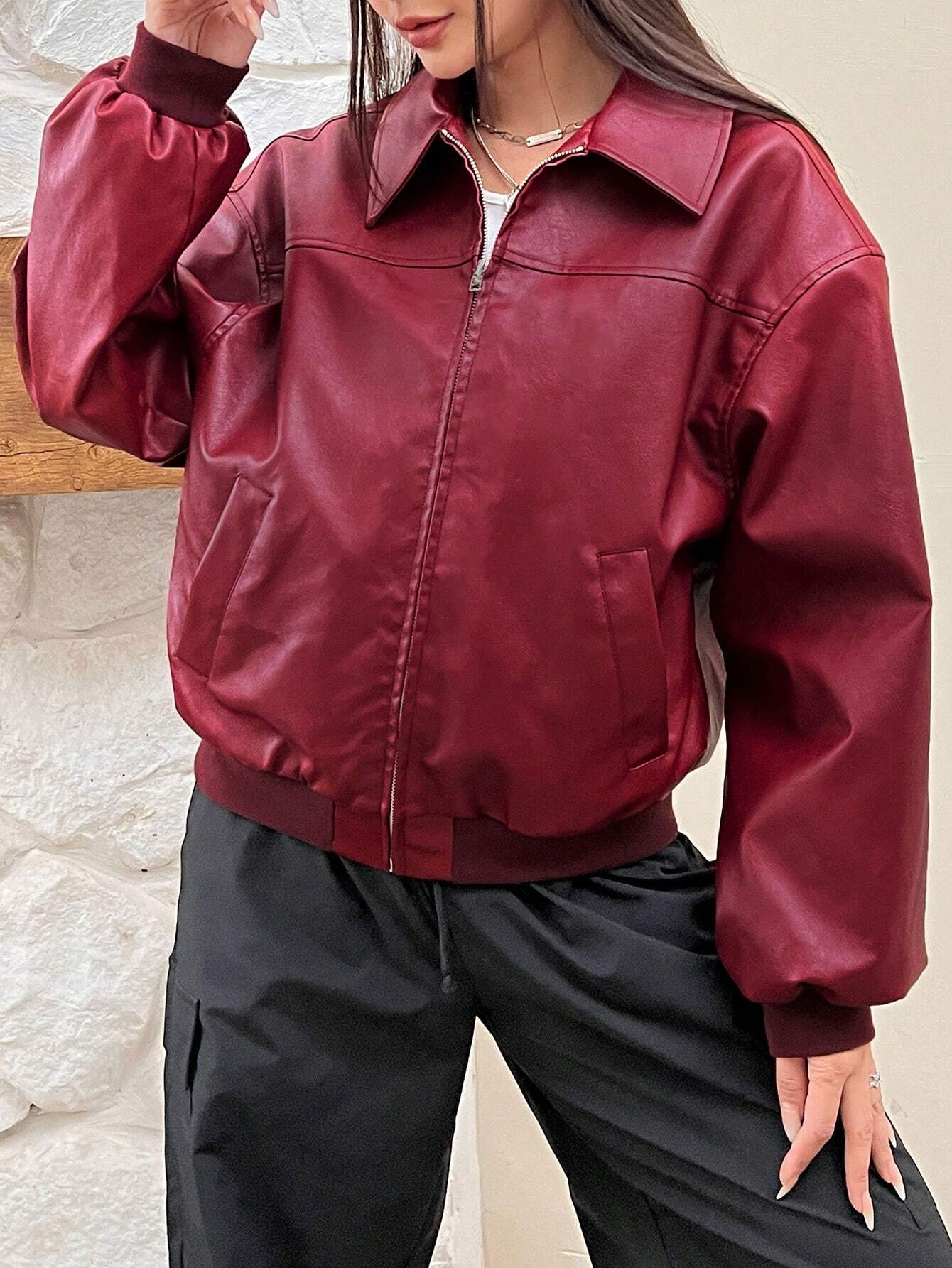 Crimson Edge Zip Jacket